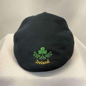 Shandon Ireland Wool Flat Cap Irish Driving Hat Shamrock Sz 6 7/8